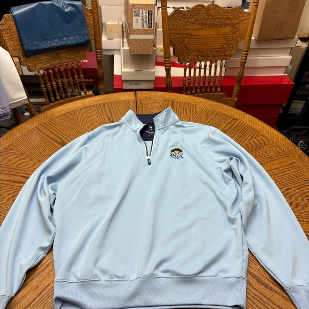 Fairway & Greene Light Blue Quarter-Zip Pullover